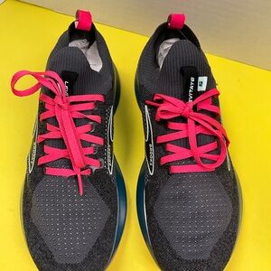 Brooks Running Shoes in Charcoal with Hot Pink Accents